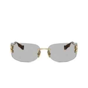 Miu Miu Eyewear logo-detail sunglasses Silver