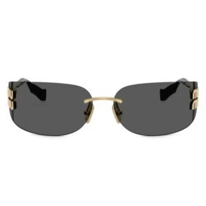 Miu Miu Eyewear Oval Frame Sunglasses Black