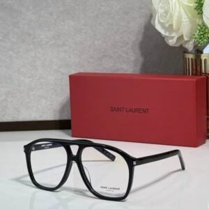 YSL SL 596 DUNE Pilot Frame Sunglasses Black Transparent