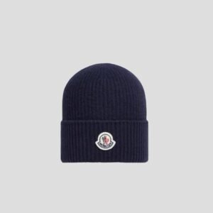 Wool & Cashmere Beanie Navy Blue
