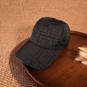 Fendi Baseball Cap FF Monogram Black