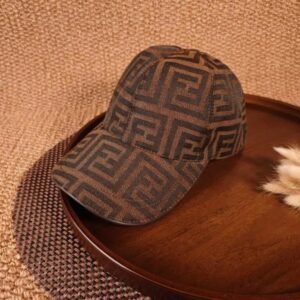 Fendi Baseball Cap FF Monogram Burnt Cocoa Brown