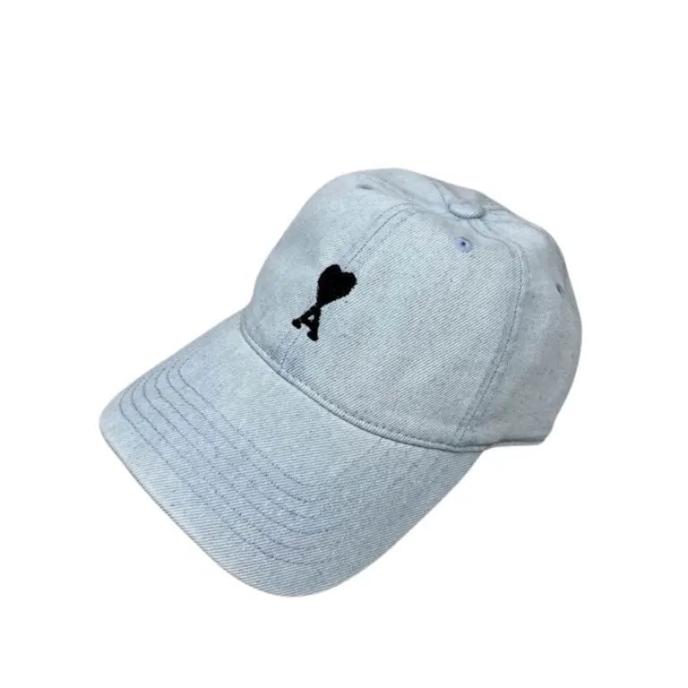 Ami Paris Baseball Denim Cap Light Sky Blue