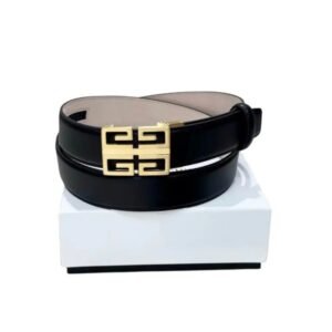 Givenchy 4g Reversible Leather Belt Shiny Gold Buckle