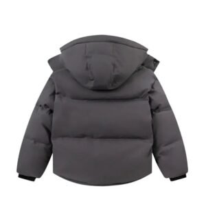 AMI Paris Hooded Puffer Jacket Grey
