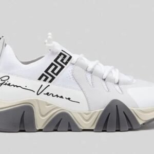 VERSACE SQUALO TRAINERS KNIT WHITE