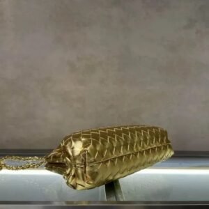 Bottega Veneta Teen Lauren With Chain Bag Golden