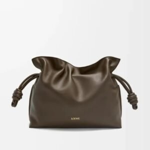 Loewe Medium Flamenco Clutch Nappa Calfskin Bag Chocolate
