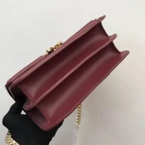 Burberry Mini Leather Chain TB Bag Brown