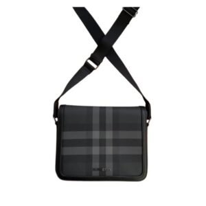 Burberry Check Print Messenger Small Alfred Bag Charcoal